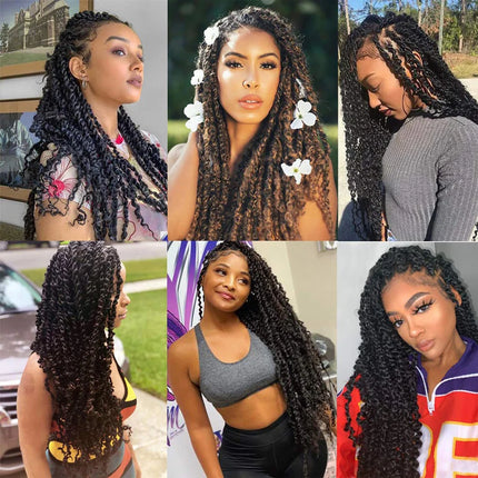 TOMO Passion Twist Crochet Hair Synthetic Curly Braiding Hair Extensions for Women 14 18 22Inch 22Strands Spring Twist Braids