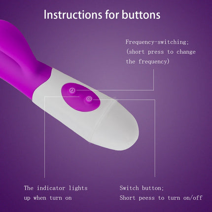 Vibrator Dildo for Women G-Spot Vibrator Clitoral Stimulator Vibrating Wand 10 Mode Rabbit Vibrators Adult Sex Toy for Men Women