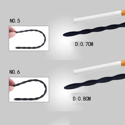 8 Sizes Safe Soft Silicone Urethral Penis Stimulant Dilator Urethral Rod Catheter Sex Toys Horse Eye Stick For Male BDSM Plug