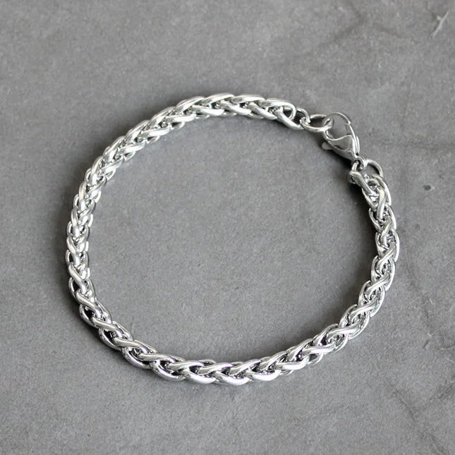 Width 4/5/6MM stainless steel keel chain bracelet fashion men's bracelet hip-hop rock jewelry party gift wholesale price