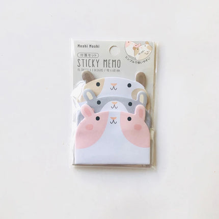 45Sheets/Pack Cartoon Sticky Notes Kawaii Penguin Pig Bear Cat Memo Pads Sticker Student Gifts Stationery School Office Supplies