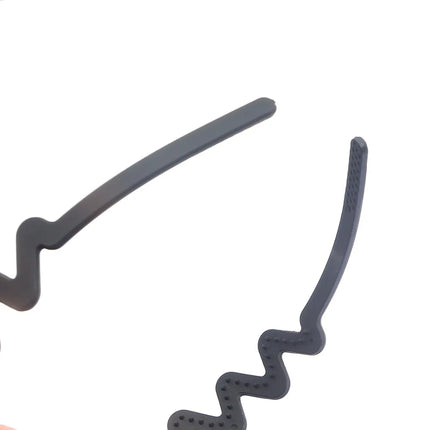 High Quality 1Pc/Lot 12cm Fashion Men's Women's Unisex Black Wavy Hair Head Hoop Band Sport Headband Hairband Hair Accessories