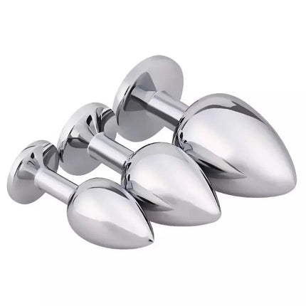3 Size S/M/L Anal Plug Sex Toys for Woman Men Metal Crystal Butt Plug Prostate Massager Stimulator Anal Dildo Sexual Toy Adult