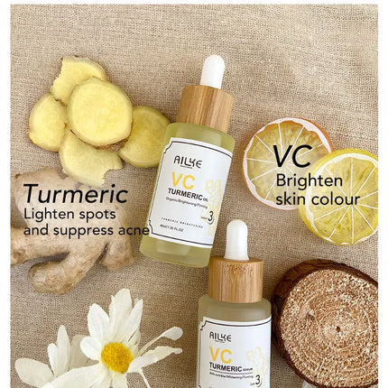 AILKE Organic Turmeric Whitening Skin Care Set, with Vitamin C, Clean Skin, Reduce Acne, Hydrating and Firming for Women