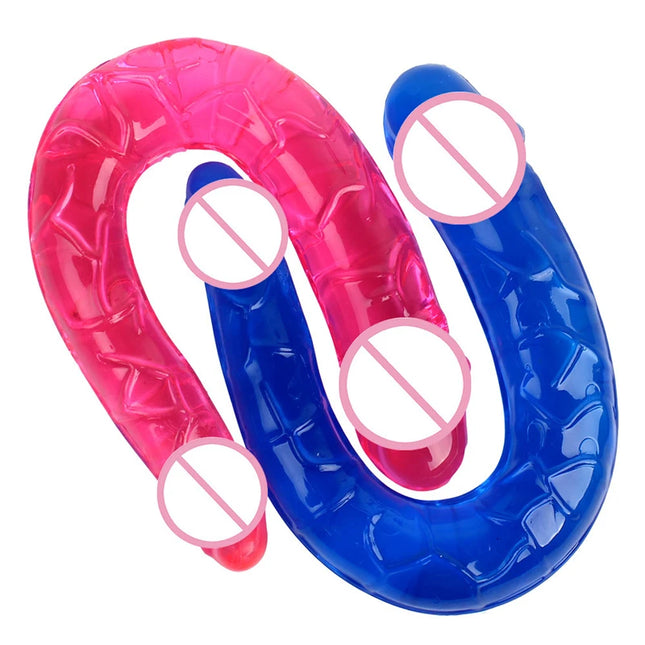 G Sopt No Vibrator Sex U Shape Double Big Realistic Dildo Vagina Anal Penis Artificial Penis Dildos Sex Toys For Women Sexoshop