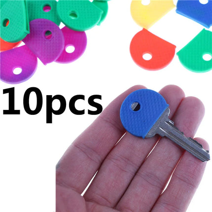 1/10pcs Mixed Color Hollow Multi Color Rubber Soft Key Locks Keys Cap Key Covers Topper Key Ring