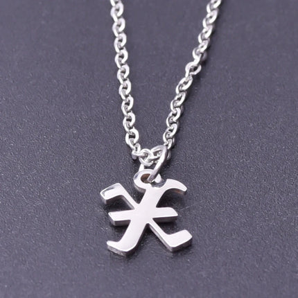 2pcs Stainless Steel Initial Necklace For Men Women Chain Old English Pendant 26 Letters Statement Necklaces Jewelry Couple Gift