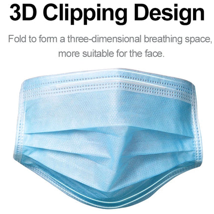 Mask Disposable Nonwove 3 Layer Filter Mask mouth Face mask filter safe Breathable Black Protective masks Fast Ships