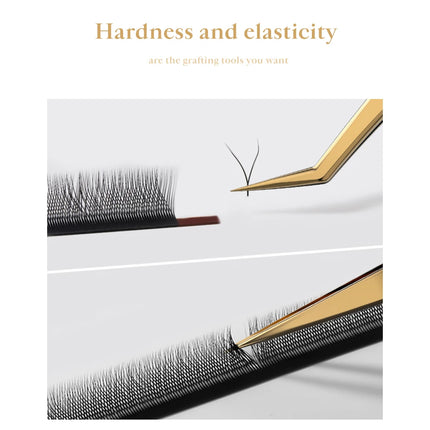 DeceMars  Eyelash Extension Tweezers Gold Color