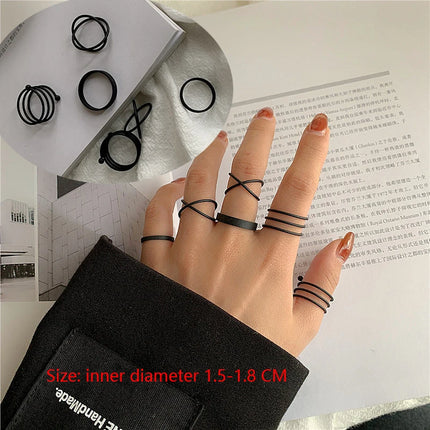 The Tide Cool Ring Set Female Korean Ring Net Red Jewelry Not Fade Color Cold Wind Hip Hop Index Finger Ring