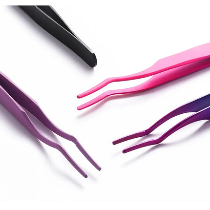 Eyelash Tweezers Lash Applicator Extension Supplies Makeup Tools Stainless Steel Eyebrow Eyelash Extension Tweezers Lash Tweezer