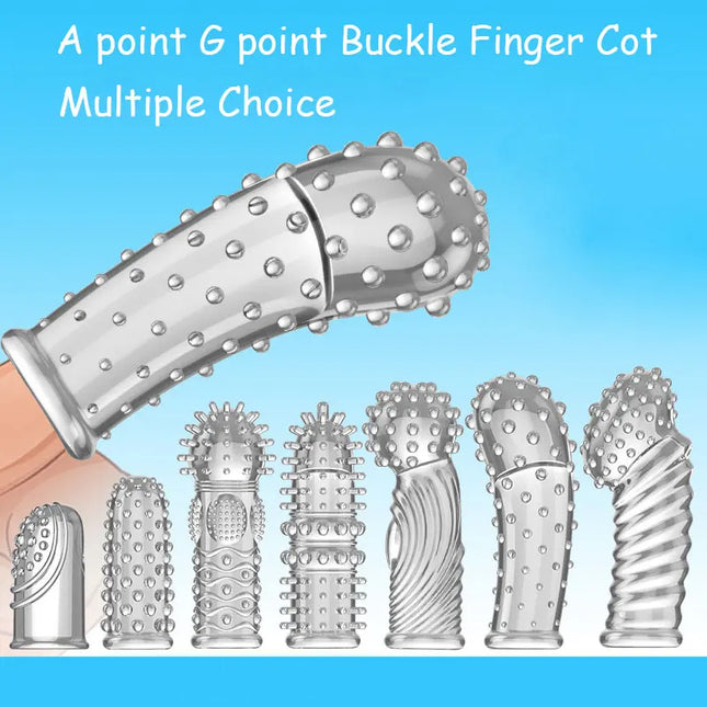 Silicone Finger Sleeve No Vibrators G Spot Orgasm Massage Clitoris Stimulator Masturbators Anal Sex Toys For Woman beginner