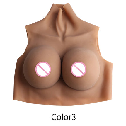 A-HCup Realistic Silicone Fake Chest Water Drop Breasts Form Cosplay Boobs for Drag Queen Sissy Crossdresser Transgender Shemale