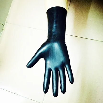 Chlorinated Unisex Latex Short Gloves Mittens Rubber Wrist Fetish Costumes