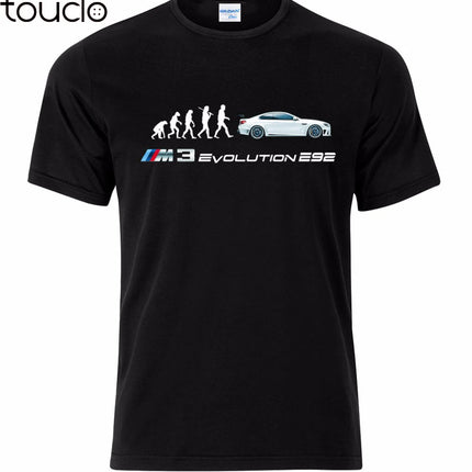 New Short Sleeve Men Hot Sale O neck 100 % Cotton Tee Shirt For Men M3 E92 Evolution Car Fans T Shirt