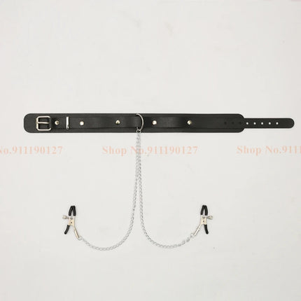 Sex Toys Slave Leather Collar Nipple Clitoris Chain Bdsm Bondage Adults Products Erotic Accessories Sex Toys For Couples Woman