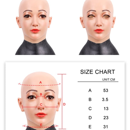 Dokier Crossdressing Soft Silicone Cosplay Costume Masks Props for Crossdresser Transvestite Halloween Cosplay Male to Female