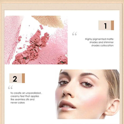 Focallure 3 In 1 Makeup Palette Blush&Highlighter Face Matte Highlighter Powder Illuminated Bronzer Blusher Powder