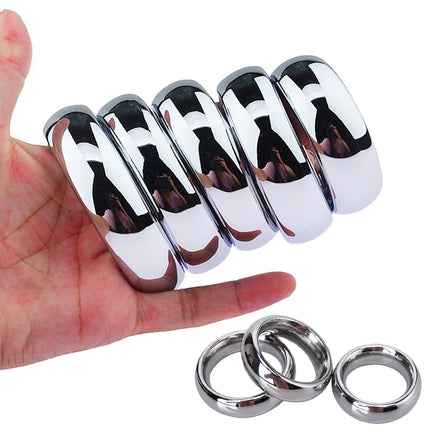 6 Size Metal Cock Ring Sex-Toys For Men Penis Bondage Lock Delay Ejaculation Penis Rings Weight Cockring Sex Toys For Adults 18