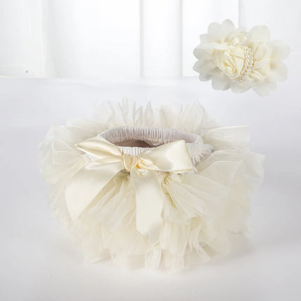 Baby Girls Tulle Tutu Bloomers Infant Newborn Diapers Cover 2pcs Short Skirts+Headband Set Girls Skirts Rainbow Baby Skirt
