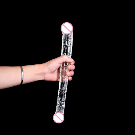 Double Head Dildo Long Jelly Realistic Dildo Double Ended Dildo Flexible Big Penis for Women Masturbator Sex Toys for Lesbian