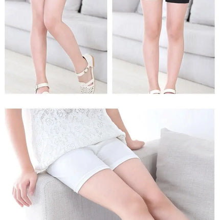 3-15Y girls spring summer calf-length leggings short Candy Color pants girls' knee-length cotton pants