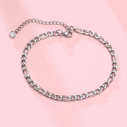 Rope Anklet, Stainless Steel Rope Ankle, Anklets Bracelets for Men Women, Adjustable Twisted Rope Bracelet Gift