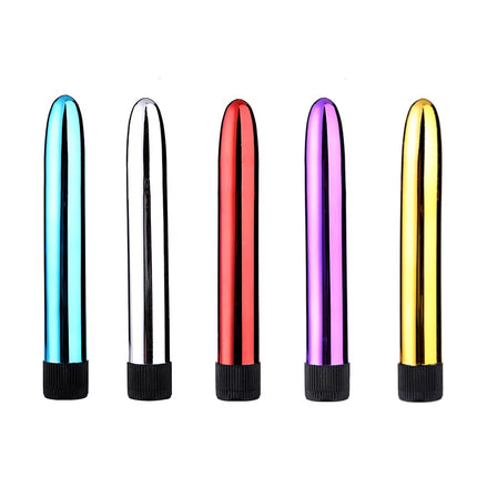 6-Color Metal Body Vibrator, AA Battery Powered, 18cm Relaxation Massage Bullet Seducer clitoral stimulation Sex toys for Women
