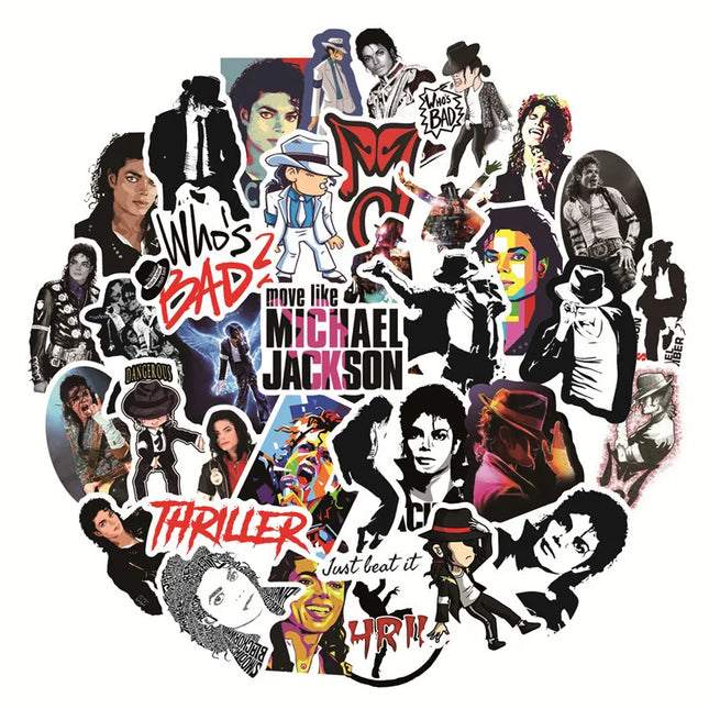 10/30/50PCS Rock Star Singer Michael Jackson Graffiti Stickers Motorcycle Luggage Guitar Skateboard Classic Toy Cool Sticker