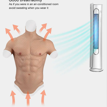 Dokier Silicone Realistic False Fake Muscle Belly Body for Cosplayers Artificial Simulation Muscle Chest Man Crossdressers - TOYS-SUCE