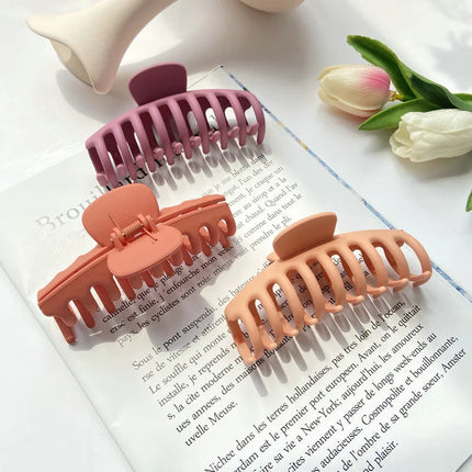 Hot Sale Solid Color Claw Clip Large Barrette Crab Hair Claws Bath Clip Ponytail Clip For Women Girls Hair Accessories Gift