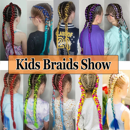 24 Inch Jumbo Braids for Hair Extensions Purple Synthetic Braiding Hair Accessories 100G/Pack Women DIY Hair for Crochet Braid