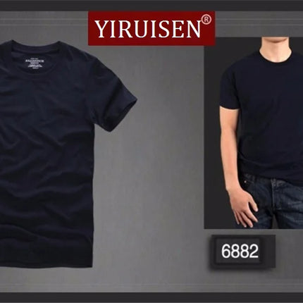 Men Tshirt 100% Cotton Solid Color O-Neck Short Sleeve T shirt Male High Quality Tops Soft Clothing