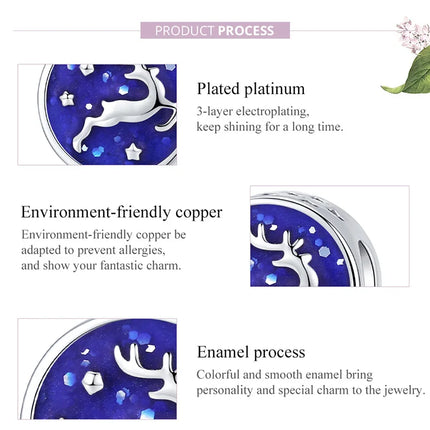 WOSTU Family Heart Charm High heels Mirror Makeup Pendant Bee Boy & Girl Charm Dreamcatcher Beads Jewelry Making Copper Zircon