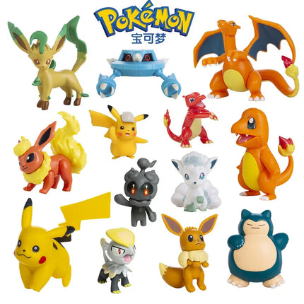 Pokemon Figures 3-9 Cm Cartoons Movie Anime Figure Charizard Pikachu Mewtwo Pocket Monster Action Toys Model Gifts
