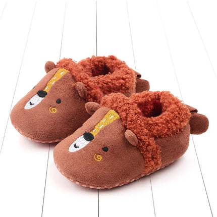 Super Keep Warm Infant Slippers Toddler Baby Shoes Baby Boy Girl Knit Crib Shoes Cute Cartoon Anti-slip Prewalker Baby Slippers