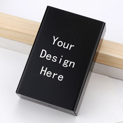 Animation Anime Derivatives Black Red Thin Slim Cigarette Case For Women Metal Aluminum Alloy Sliding Cigarette Box Man Custom
