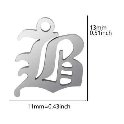 2pcs Stainless Steel Initial Necklace For Men Women Chain Old English Pendant 26 Letters Statement Necklaces Jewelry Couple Gift