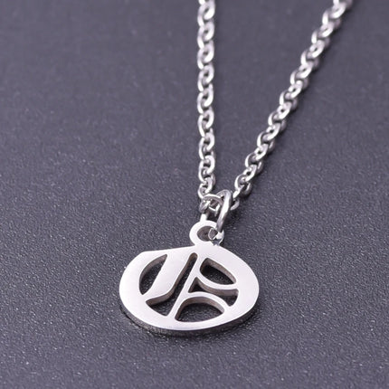 2pcs Stainless Steel Initial Necklace For Men Women Chain Old English Pendant 26 Letters Statement Necklaces Jewelry Couple Gift