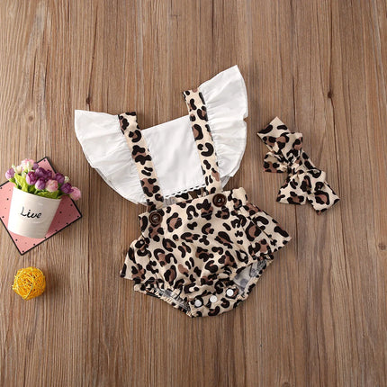 Ma&Baby 0-24M Summer Leopard Baby Girl Romper Newborn Infant Clothing Ruffles Jumpsuit Overalls Cute Costumes