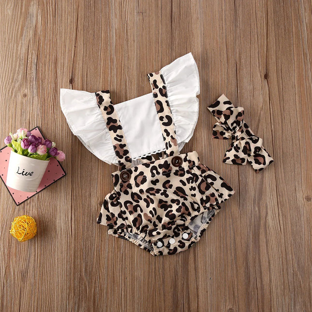 Ma&Baby 0-24M Summer Leopard Baby Girl Romper Newborn Infant Clothing Ruffles Jumpsuit Overalls Cute Costumes