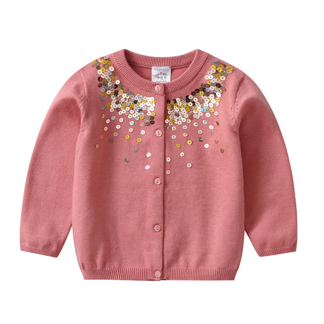 DXTON Girls Cardigan Sweater Spring Autumn Children Knitted Kids Sweater Long Sleeve Toddler Knitwear Girl Cardigan Sweater Coat