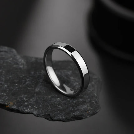 Letdiffery Simple Stainless Steel Couple Jewelry Smooth 1/2/4/6/8mm Women Men Finger Rings For Lovers Dropshipping Wholesale