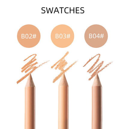 Face Dark Circle Concealer Pen Cover Up Acne Scars Fine Lines Wooden Handle Soft Cream Waterproof Face Contour Pen Face Makeup