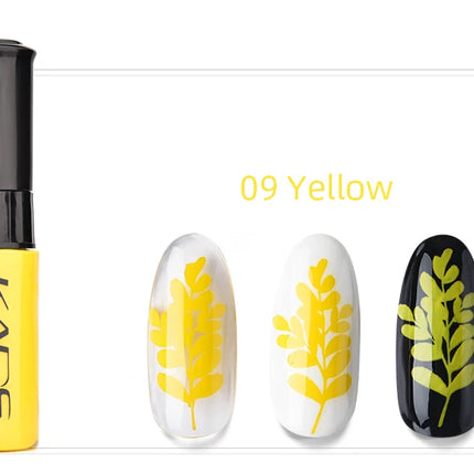 KADS Nail Art Stamping Polish 1 Bottle White Black Gold Stamping Nail Lacquer of Acrylic Paint Tool Beauty Decoration Vernish