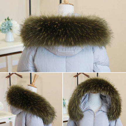 Faux Fur Scarf Warm Winter Hood Fur Decor Shawl Fake Fur Scarf Autumn Winter Women Coat Fur Collar Detachable Hat Accessories