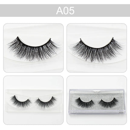 LEHUAMAO 3D Mink Eyelash Fluffy Cross Thick Natural Fake Eyelashes Lashes Dramatic Makeup Eye Lashes Handmade False Eyelash