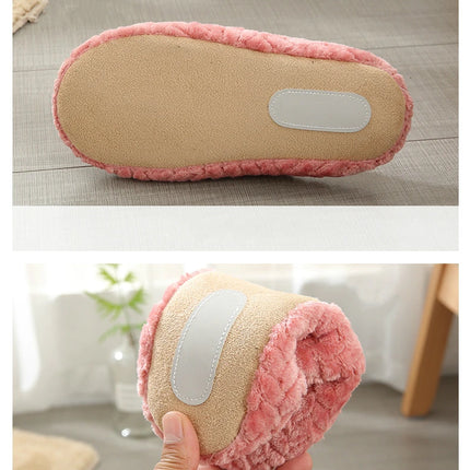 Women Indoor Slippers Warm Plush Home Slipper Autumn Winter Shoes Woman House Flat Floor Soft Silent Slides for Bedroom