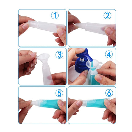 50pcs 10ml Empty Lip Gloss Tubes Clear Soft Lip Gloss Container Refillable Lipgloss Tubes for DIY Cosmetic Makeup Plastic Bottle