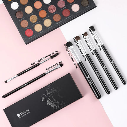 DUcare Eyeshadow Makeup Brush 6-7Pcs Makeup Tools Powder Foundation Eyeshadow Eyebrow Synthetic Pony Hair Women Makeup Brush Set